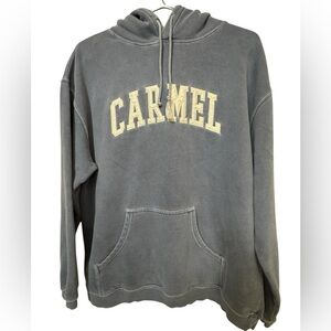 Vintage CARMEL CA Beach SURF Authentic Pigment Gray Blue Men’s L Hoodie